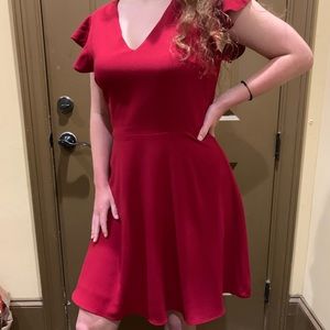 Red Charles Henry dress